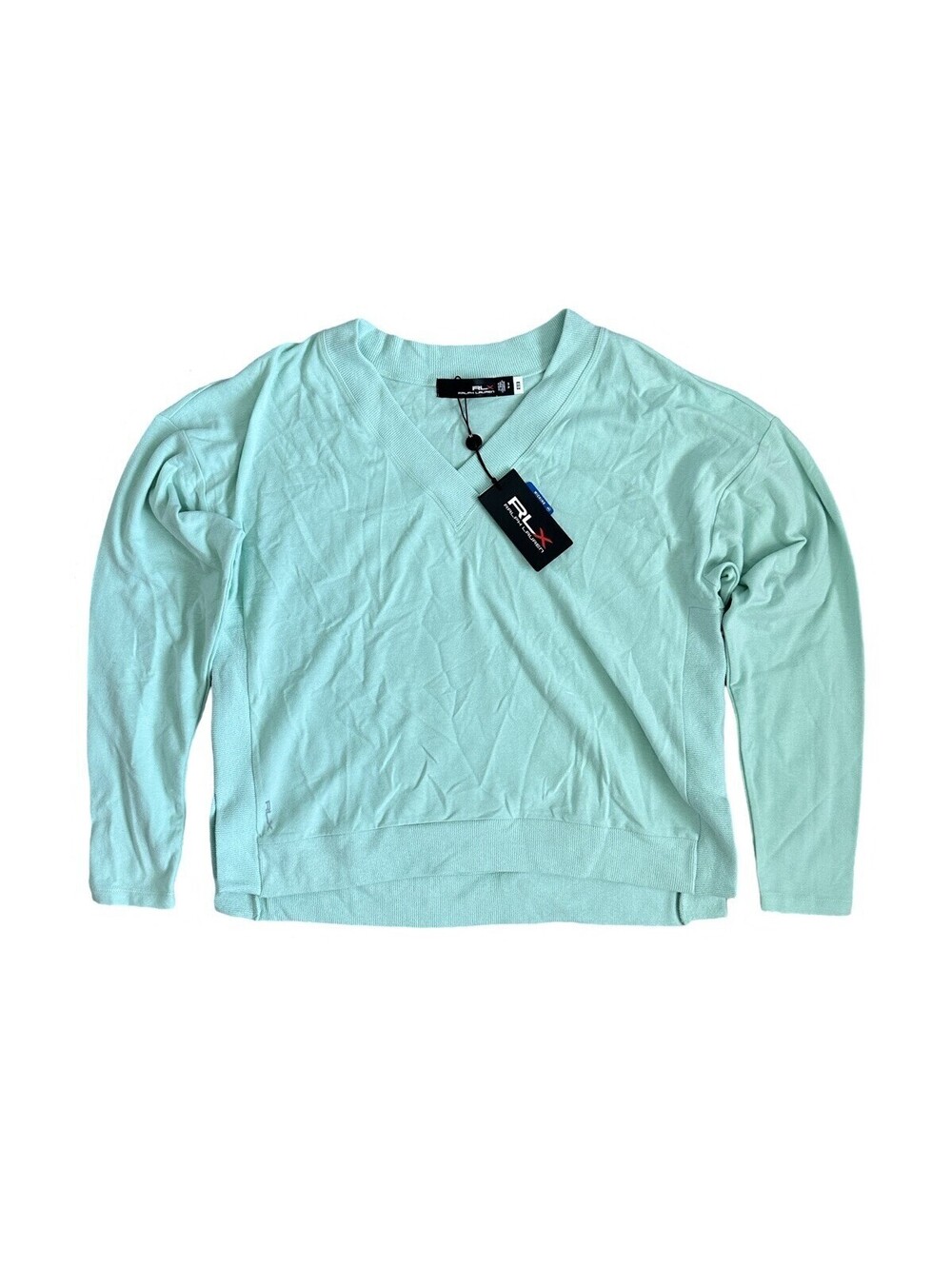 RLX Ralph Lauren Women's Basic Pullover Sweatshirt Cotton Blend Green Size Small